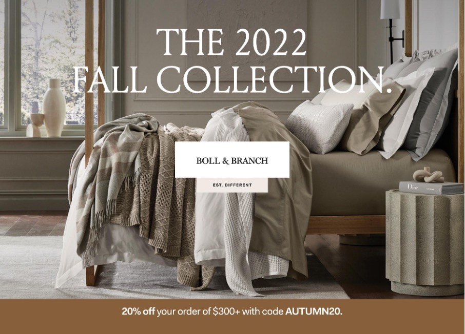Picture of bedding with fall collection details 